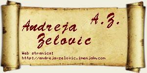 Andreja Zelović vizit kartica